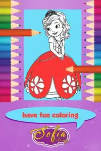 Princess Sofia Coloring Game Screen Shot 2