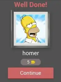 The Simpsons - Character Quiz Screen Shot 3