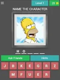 The Simpsons - Character Quiz Screen Shot 4