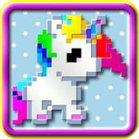 unicorn - color by number pixel art game free