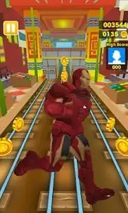 Subway Iron Man Rush Screen Shot 2