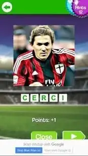 Milan Player Quiz Screen Shot 3
