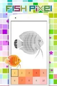 Coloring Fish Pixel Art, By Number Screen Shot 1