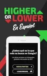 Higher or Lower en Español Screen Shot 7