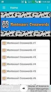 Montessori Crosswords - Fun Game for Kids Screen Shot 3