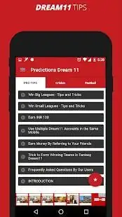 Predictions Dream11 Pro Tips Screen Shot 1