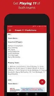Predictions Dream11 Pro Tips Screen Shot 3
