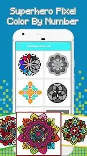 Mandala Pixel Art – Color by Number Screen Shot 4