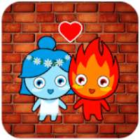 Blue girl and Red boy - best friend forever