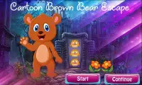 Kavi Games 447 - Cartoon Brown Bear Escape Game Screen Shot 1