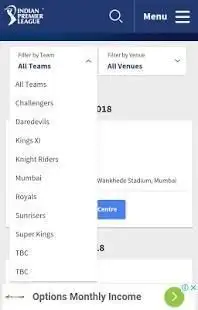 IPL 2018 Full Schedule Screen Shot 1