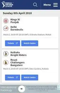 IPL 2018 Full Schedule Screen Shot 0