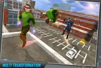Multi Dino Green hero vs City Robots Screen Shot 12