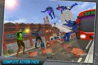 Multi Dino Green hero vs City Robots Screen Shot 3