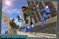 Multi Dino Green hero vs City Robots Screen Shot 4