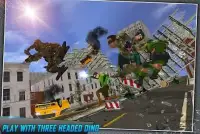 Multi Dino Green hero vs City Robots Screen Shot 11