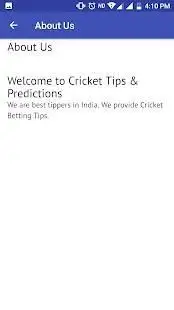 Cricket Prediction and Tips Screen Shot 0