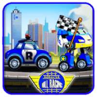 Robot Car Hill Racing - poli games free for kids