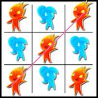 the Tic tac Toe FireBoy vs WaterGirl :XO games
