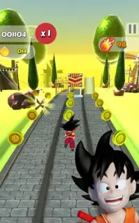 Dragon Boll Super Run: Saiyan, Goku Subway Game Screen Shot 3