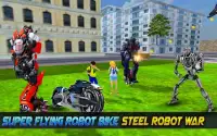 Super Flying Robot Bike Steel Robot War Screen Shot 5