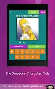 The Simpsons Character Quiz Screen Shot 6