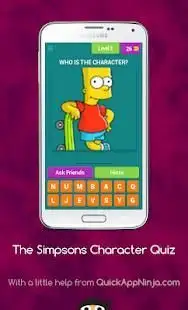 The Simpsons Character Quiz Screen Shot 17