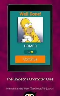 The Simpsons Character Quiz Screen Shot 12