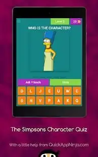 The Simpsons Character Quiz Screen Shot 11