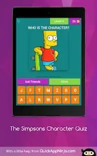 The Simpsons Character Quiz Screen Shot 3