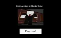 Stickman night at Slender Cube Screen Shot 2