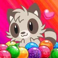 Sweet animal babies bubble shooter Raccoon rescue