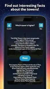 What's Higher Lower Game World Towers Quiz Screen Shot 0