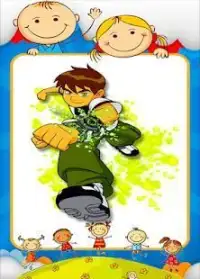 Coloring ben 10 game Screen Shot 4