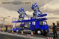 Police Plane Transport Game – Transform Robot Car Screen Shot 7
