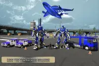 Police Plane Transport Game – Transform Robot Car Screen Shot 8