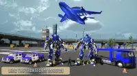 Police Plane Transport Game – Transform Robot Car Screen Shot 2