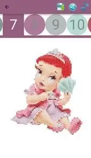 Boneka dan putri berwarna dengan angka-Pixel Art Screen Shot 0