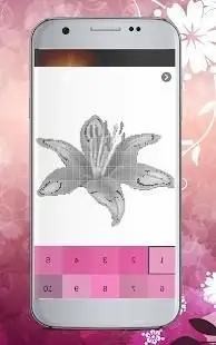 Draw Flower in Pixel art coloring by Number Screen Shot 1
