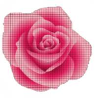 Menggambar Bunga dalam pewarnaan seni Pixel