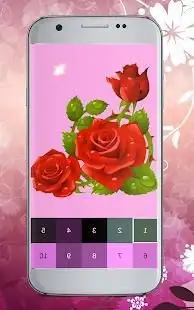 Menggambar Bunga dalam pewarnaan seni Pixel Screen Shot 2