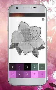 Menggambar Bunga dalam pewarnaan seni Pixel Screen Shot 0