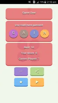 Brainy four - Four letters word puzzle game Screen Shot 7
