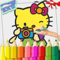 Kitty Cat Coloring pages cute