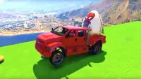 Superheroes Fast Highway Racing: Jeep Games Screen Shot 11