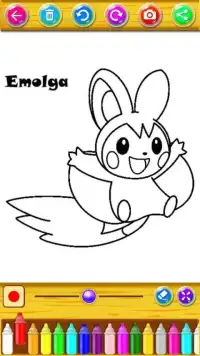 Learn to color Pokemo for kids Screen Shot 0