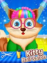 Kitty Hair Beauty Salon - Animal Fun Games Screen Shot 0