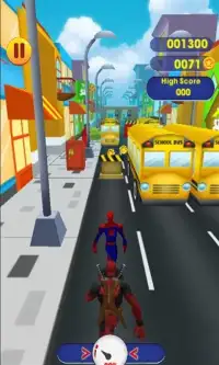 Subway Spider Run Man 0MB vs Deadpool Screen Shot 3