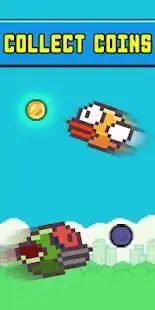 Pixel Jump: Flying Bird! Old school game! PLAY NOW Screen Shot 2