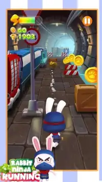 Rabbit Ninja Running Screen Shot 1